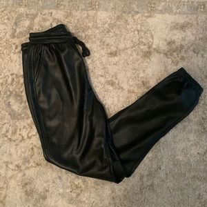 Heartloom faux leather joggers xs